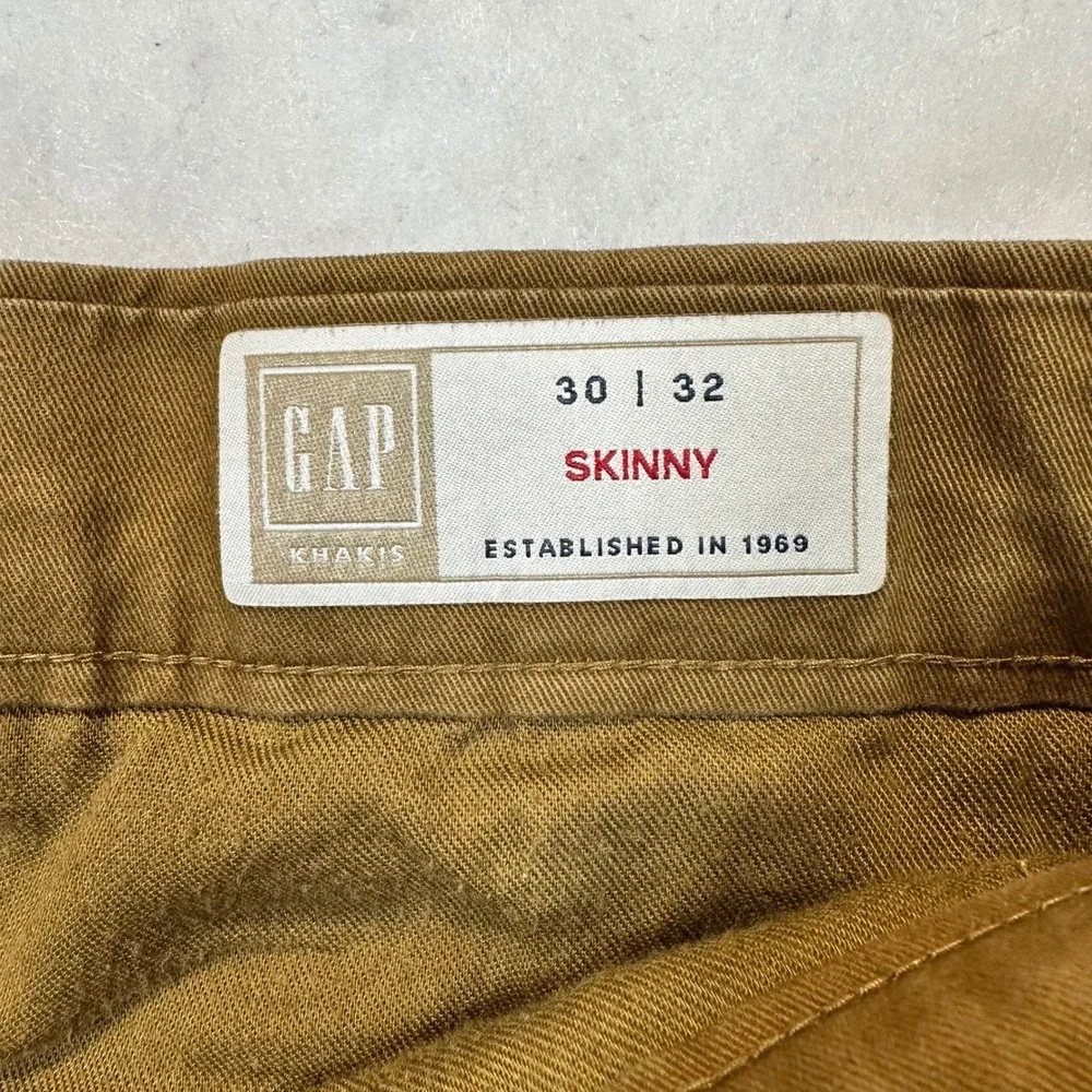 Gap Khakis Skinny Performance‎ Pants Mens 30x32 Palomino Brown Chinos 472760-04